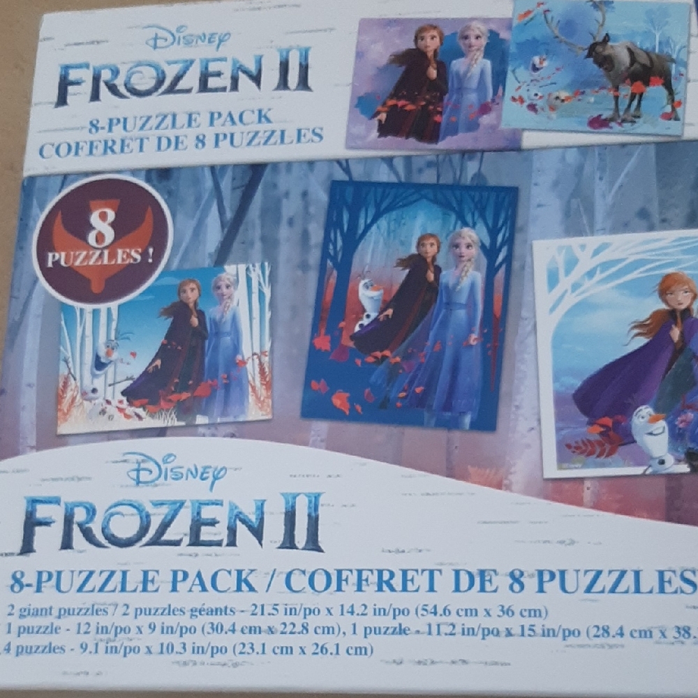 Disney Frozen II Puzzle Set..8 Puzzles
